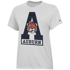 white Auburn short sleeve shirt